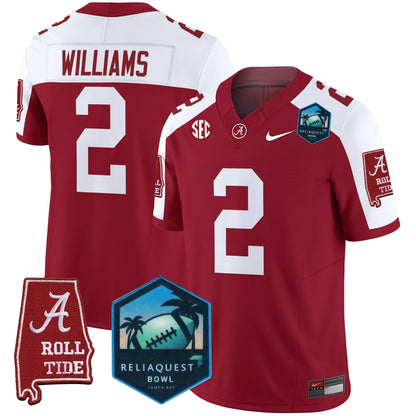 BAMA 2025 ReliaQuest Bowl Patch Vapor Limited Jersey - All Stitched