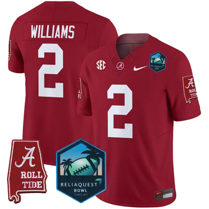 BAMA 2025 ReliaQuest Bowl Patch Vapor Limited Jersey - All Stitched