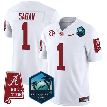 BAMA 2025 ReliaQuest Bowl Patch Vapor Limited Jersey - All Stitched