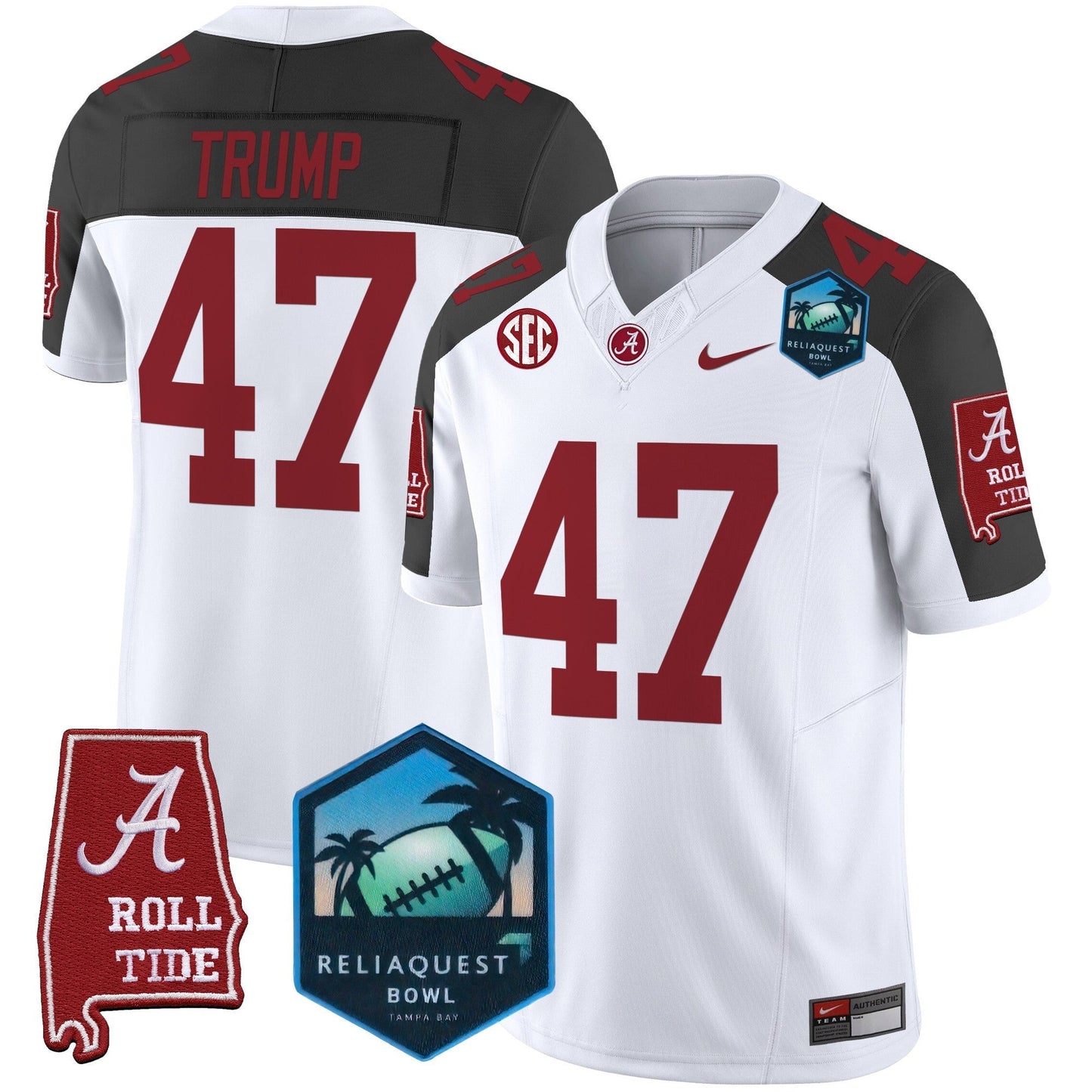 BAMA 2025 ReliaQuest Bowl Patch Vapor Limited Jersey - All Stitched