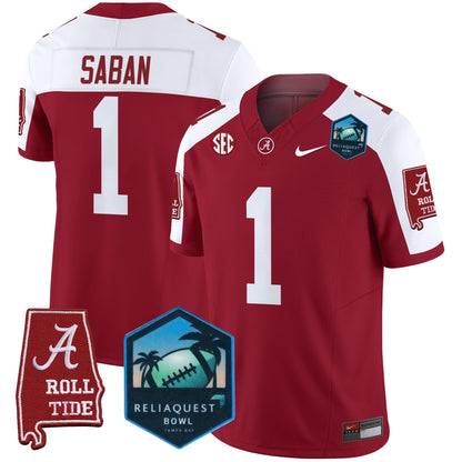 BAMA 2025 ReliaQuest Bowl Patch Vapor Limited Jersey - All Stitched