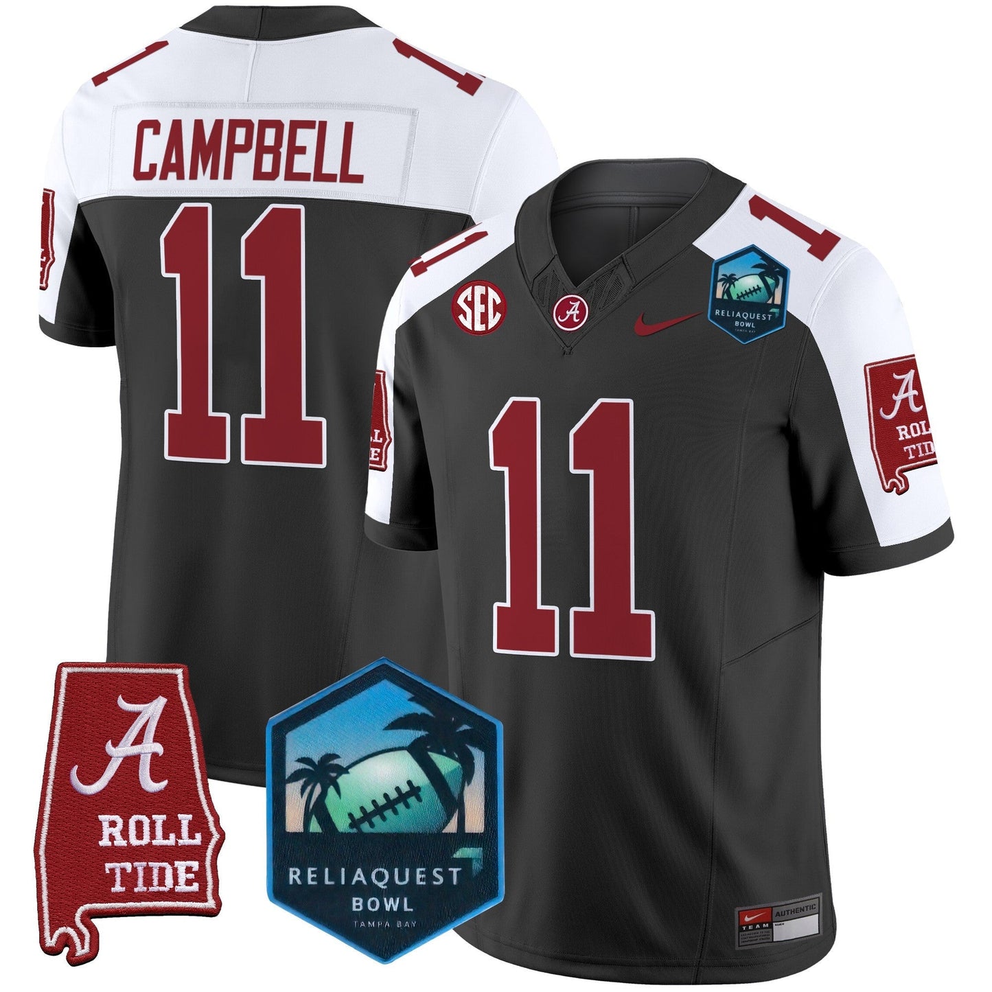 BAMA 2025 ReliaQuest Bowl Patch Vapor Limited Jersey - All Stitched