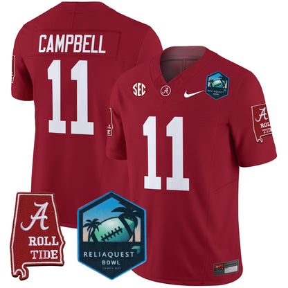BAMA 2025 ReliaQuest Bowl Patch Vapor Limited Jersey - All Stitched