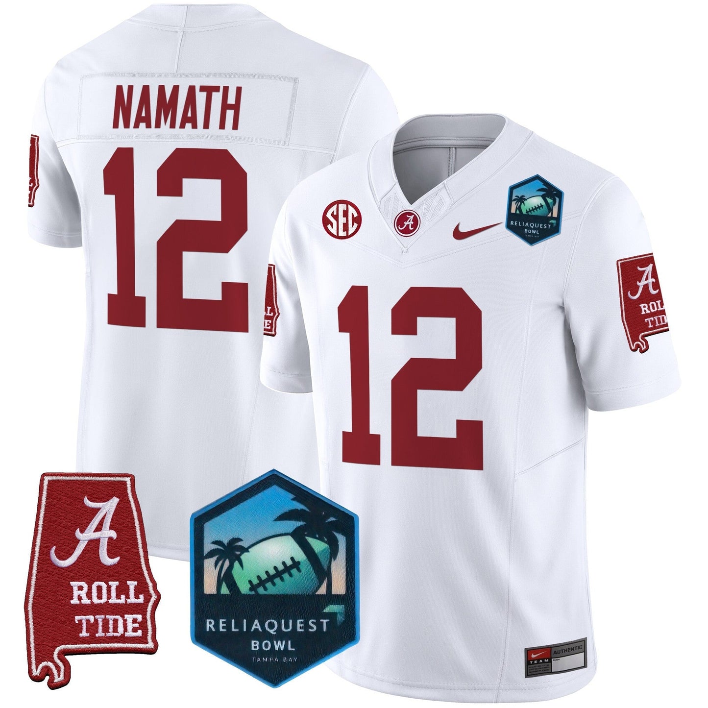 BAMA 2025 ReliaQuest Bowl Patch Vapor Limited Jersey - All Stitched