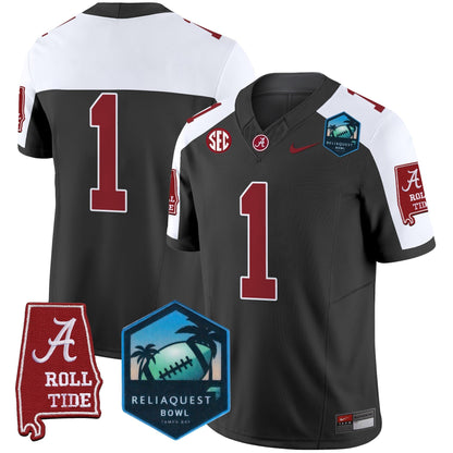 BAMA 2025 ReliaQuest Bowl Patch Vapor Limited Jersey - All Stitched