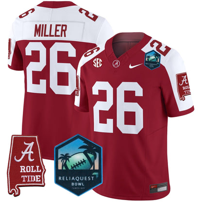 BAMA 2025 ReliaQuest Bowl Patch Vapor Limited Jersey - All Stitched