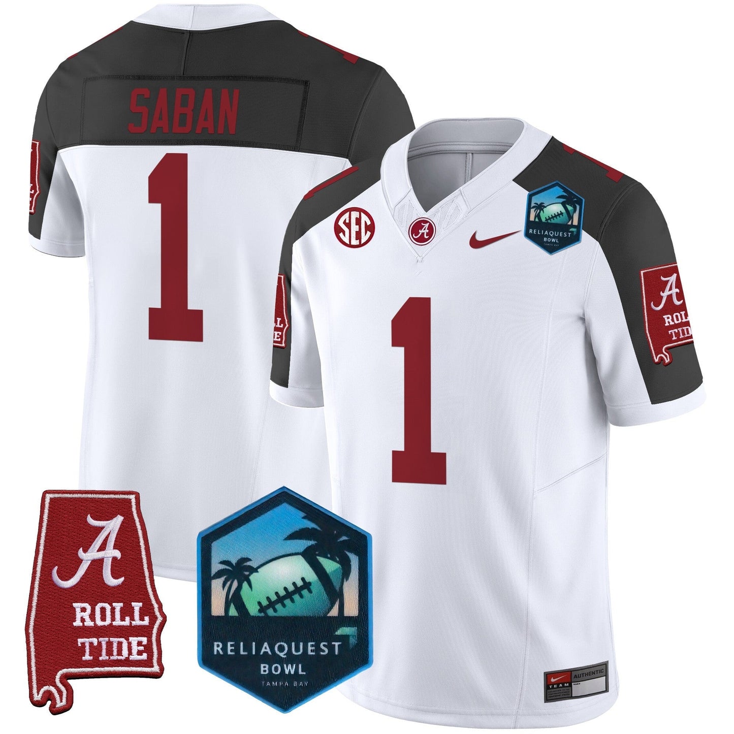 BAMA 2025 ReliaQuest Bowl Patch Vapor Limited Jersey - All Stitched