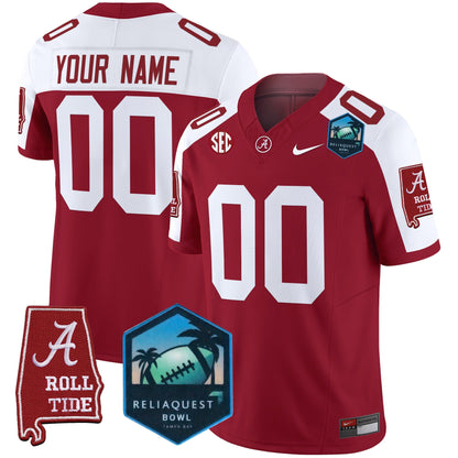 BAMA 2025 ReliaQuest Bowl Patch Vapor Limited Custom Jersey - All Stitched