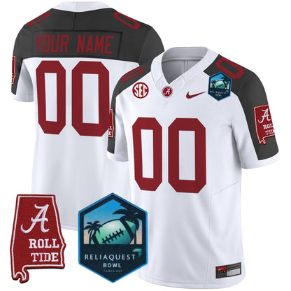 BAMA 2025 ReliaQuest Bowl Patch Vapor Limited Custom Jersey - All Stitched