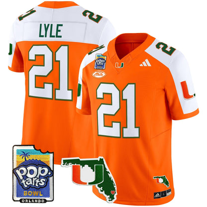 MIA 2025 PopTarts Bowl Patch Vapor Limited Jersey - All Stitched