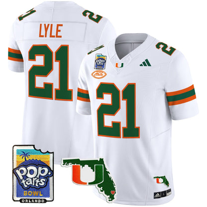 MIA 2025 PopTarts Bowl Patch Vapor Limited Jersey - All Stitched