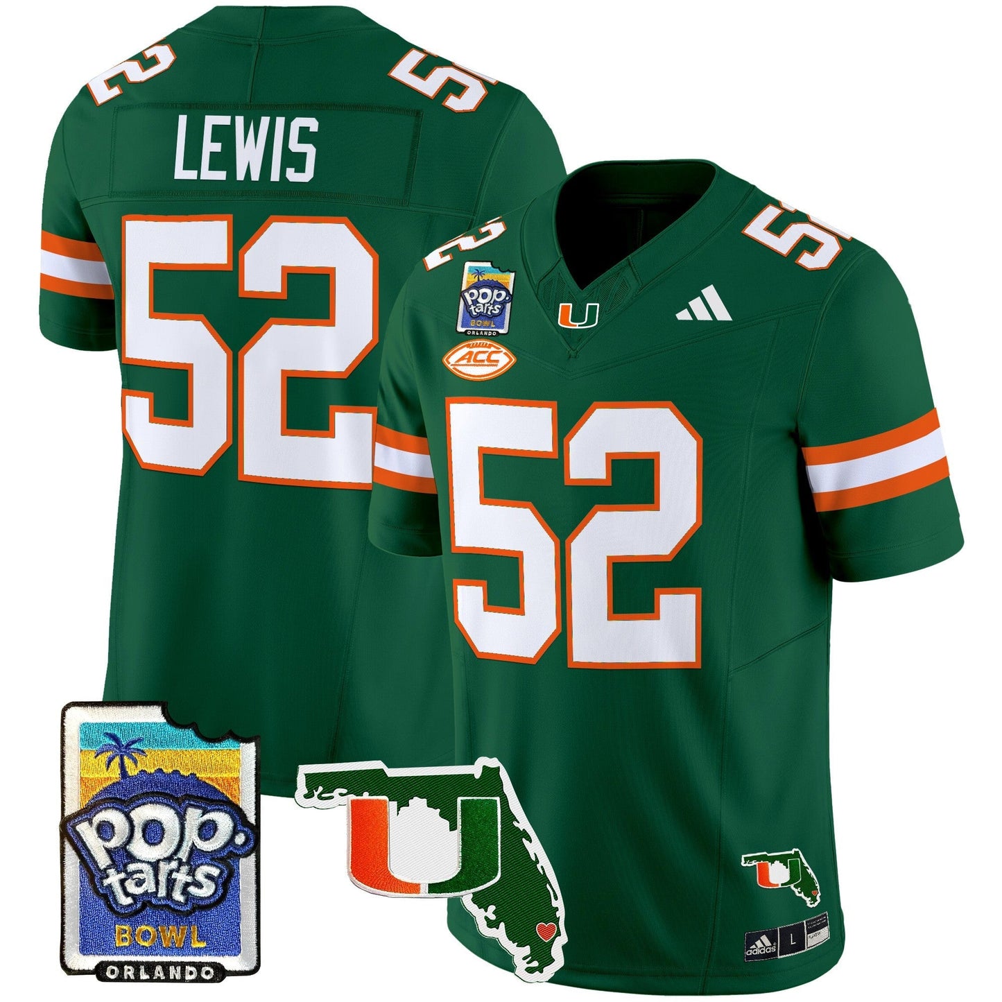 MIA 2025 PopTarts Bowl Patch Vapor Limited Jersey - All Stitched