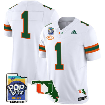 MIA 2025 PopTarts Bowl Patch Vapor Limited Jersey - All Stitched