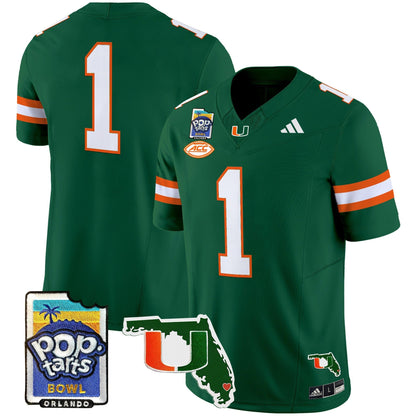 MIA 2025 PopTarts Bowl Patch Vapor Limited Jersey - All Stitched