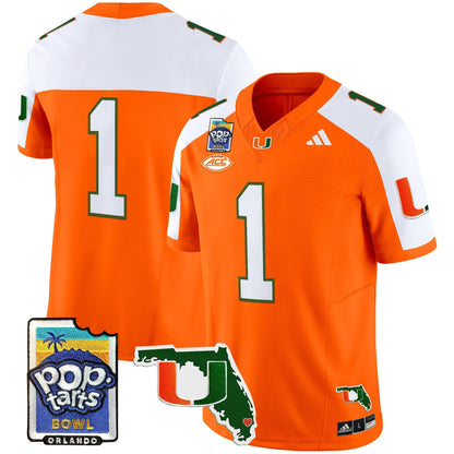 MIA 2025 PopTarts Bowl Patch Vapor Limited Jersey - All Stitched