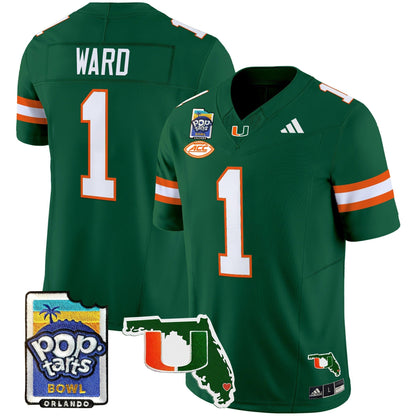 MIA 2025 PopTarts Bowl Patch Vapor Limited Jersey - All Stitched