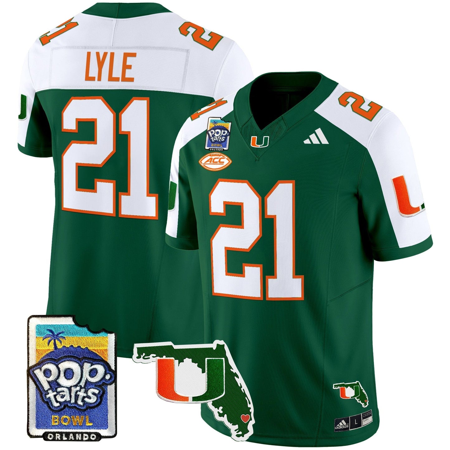 MIA 2025 PopTarts Bowl Patch Vapor Limited Jersey - All Stitched