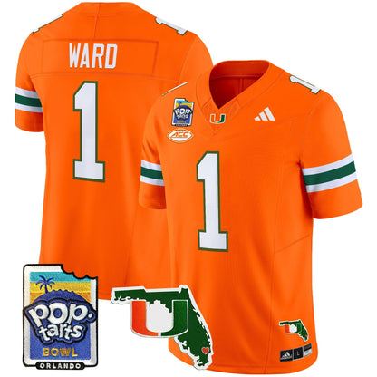 MIA 2025 PopTarts Bowl Patch Vapor Limited Jersey - All Stitched