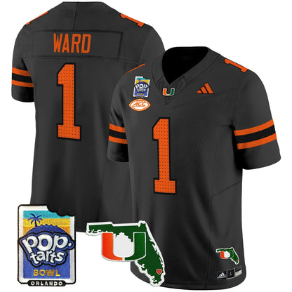MIA 2025 PopTarts Bowl Patch Vapor Limited Jersey - All Stitched
