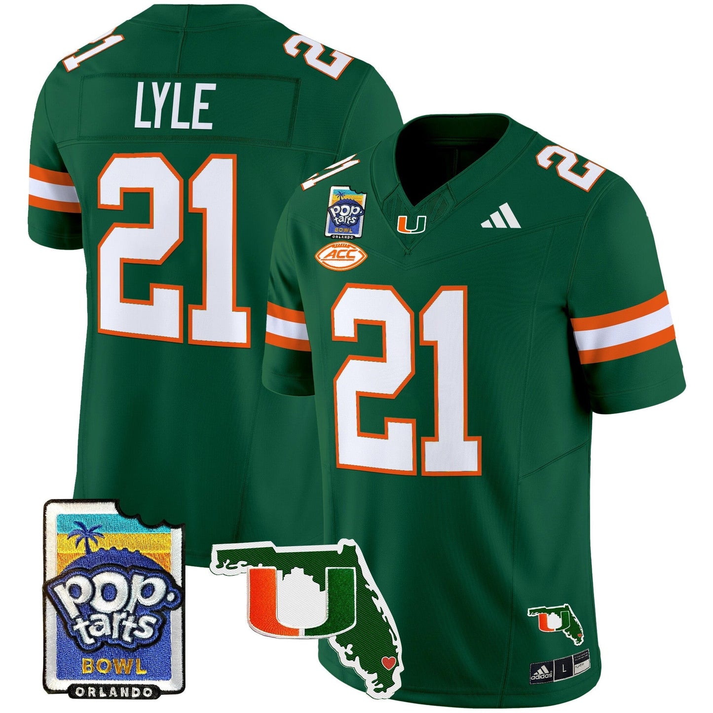 MIA 2025 PopTarts Bowl Patch Vapor Limited Jersey - All Stitched