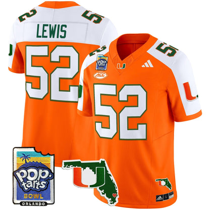 MIA 2025 PopTarts Bowl Patch Vapor Limited Jersey - All Stitched