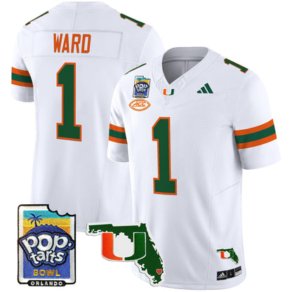 MIA 2025 PopTarts Bowl Patch Vapor Limited Jersey - All Stitched