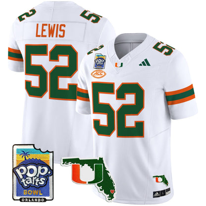 MIA 2025 PopTarts Bowl Patch Vapor Limited Jersey - All Stitched