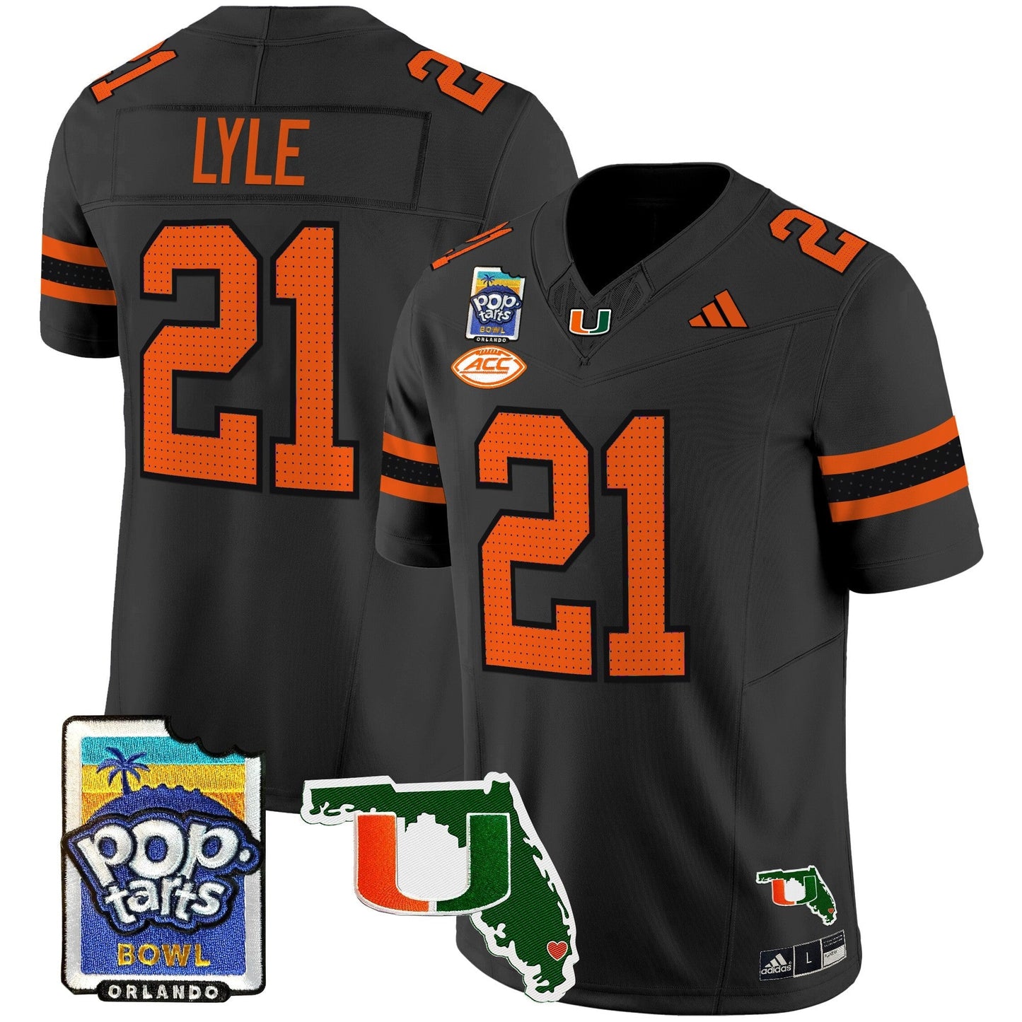 MIA 2025 PopTarts Bowl Patch Vapor Limited Jersey - All Stitched