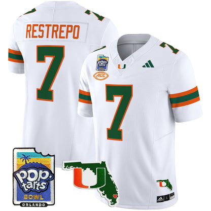 MIA 2025 PopTarts Bowl Patch Vapor Limited Jersey - All Stitched