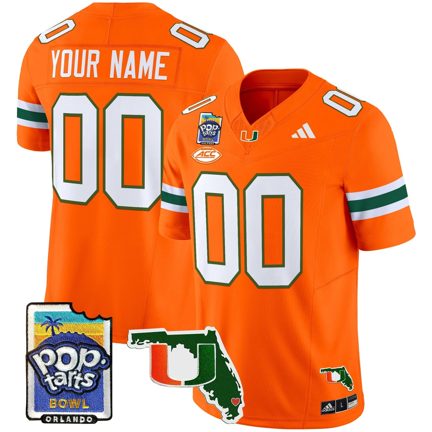 MIA 2025 PopTarts Bowl Patch Vapor Limited Custom Jersey - All Stitched