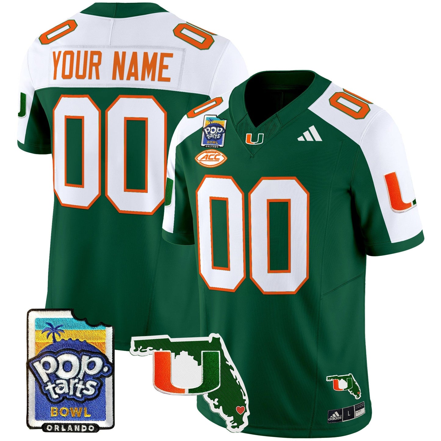 MIA 2025 PopTarts Bowl Patch Vapor Limited Custom Jersey - All Stitched