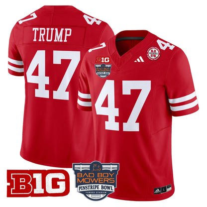 NEB 2025 Pinstripe Bowl Patch Vapor Limited Jersey - All Stitched