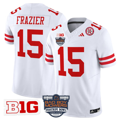 NEB 2025 Pinstripe Bowl Patch Vapor Limited Jersey - All Stitched