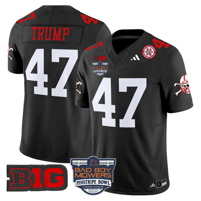 NEB 2025 Pinstripe Bowl Patch Vapor Limited Jersey - All Stitched