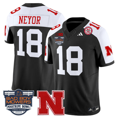 NEB 2025 Pinstripe Bowl Patch Vapor Limited Jersey - All Stitched