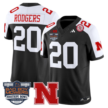 NEB 2025 Pinstripe Bowl Patch Vapor Limited Jersey - All Stitched