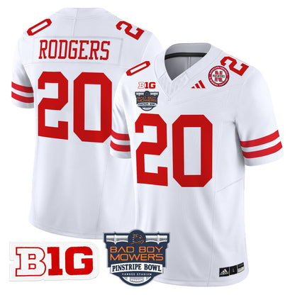 NEB 2025 Pinstripe Bowl Patch Vapor Limited Jersey - All Stitched