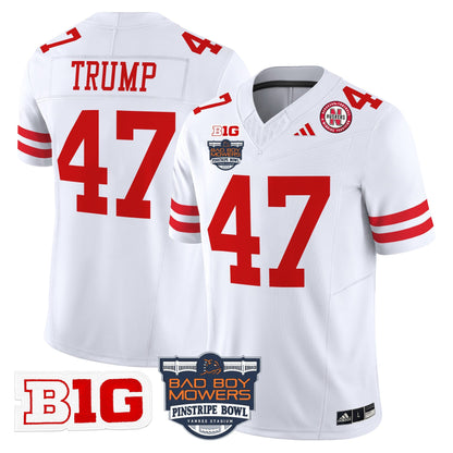 NEB 2025 Pinstripe Bowl Patch Vapor Limited Jersey - All Stitched