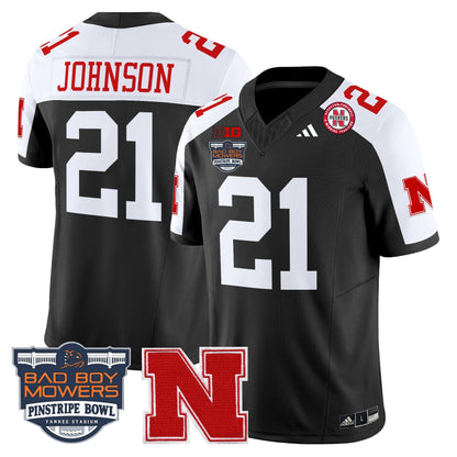 NEB 2025 Pinstripe Bowl Patch Vapor Limited Jersey - All Stitched
