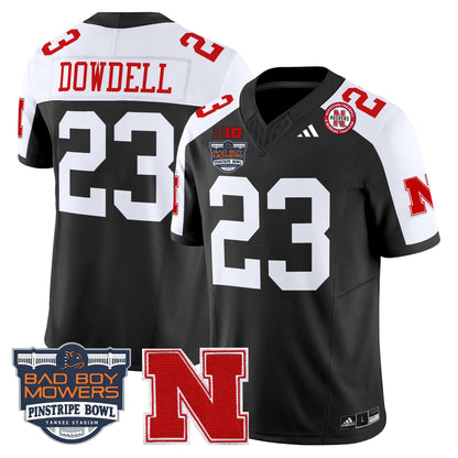 NEB 2025 Pinstripe Bowl Patch Vapor Limited Jersey - All Stitched