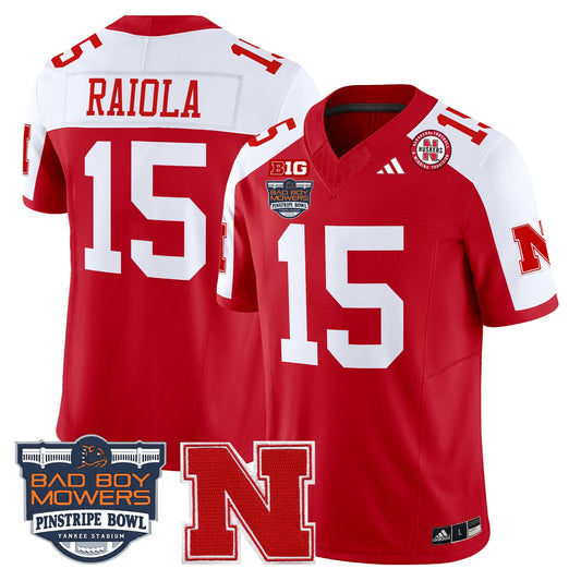 NEB 2025 Pinstripe Bowl Patch Vapor Limited Jersey - Stitched