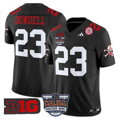 NEB 2025 Pinstripe Bowl Patch Vapor Limited Jersey - All Stitched