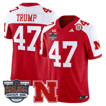 NEB 2025 Pinstripe Bowl Patch Vapor Limited Jersey - All Stitched