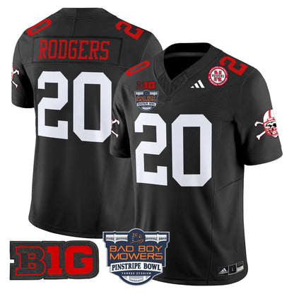 NEB 2025 Pinstripe Bowl Patch Vapor Limited Jersey - All Stitched