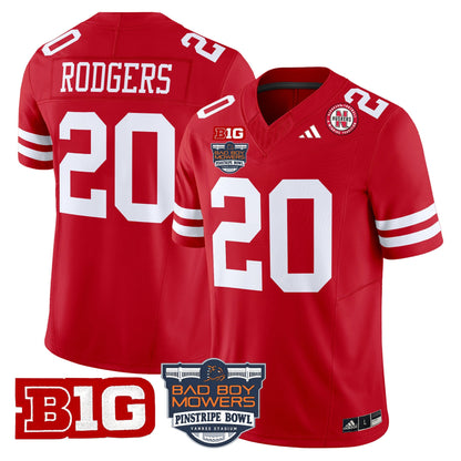 NEB 2025 Pinstripe Bowl Patch Vapor Limited Jersey - All Stitched