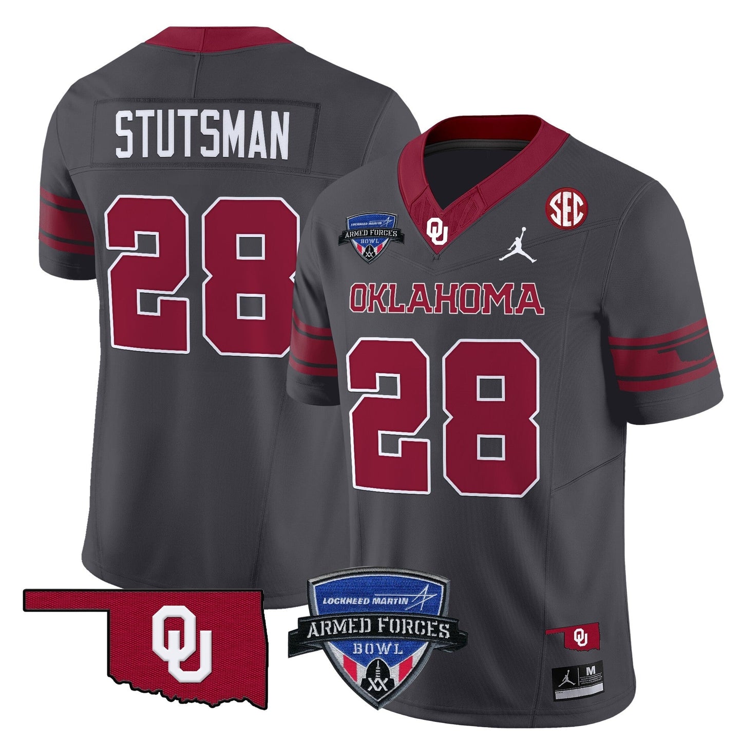 OU 2025 Armed Forces Bowl Patch Vapor Limited Jersey - All Stitched