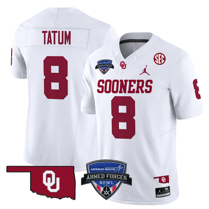 OU 2025 Armed Forces Bowl Patch Vapor Limited Jersey - All Stitched