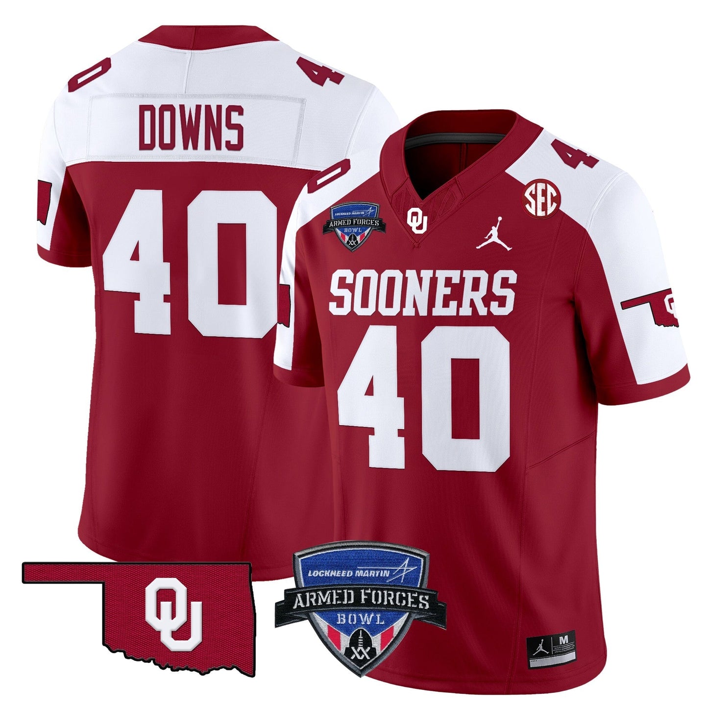 OU 2025 Armed Forces Bowl Patch Vapor Limited Jersey - All Stitched
