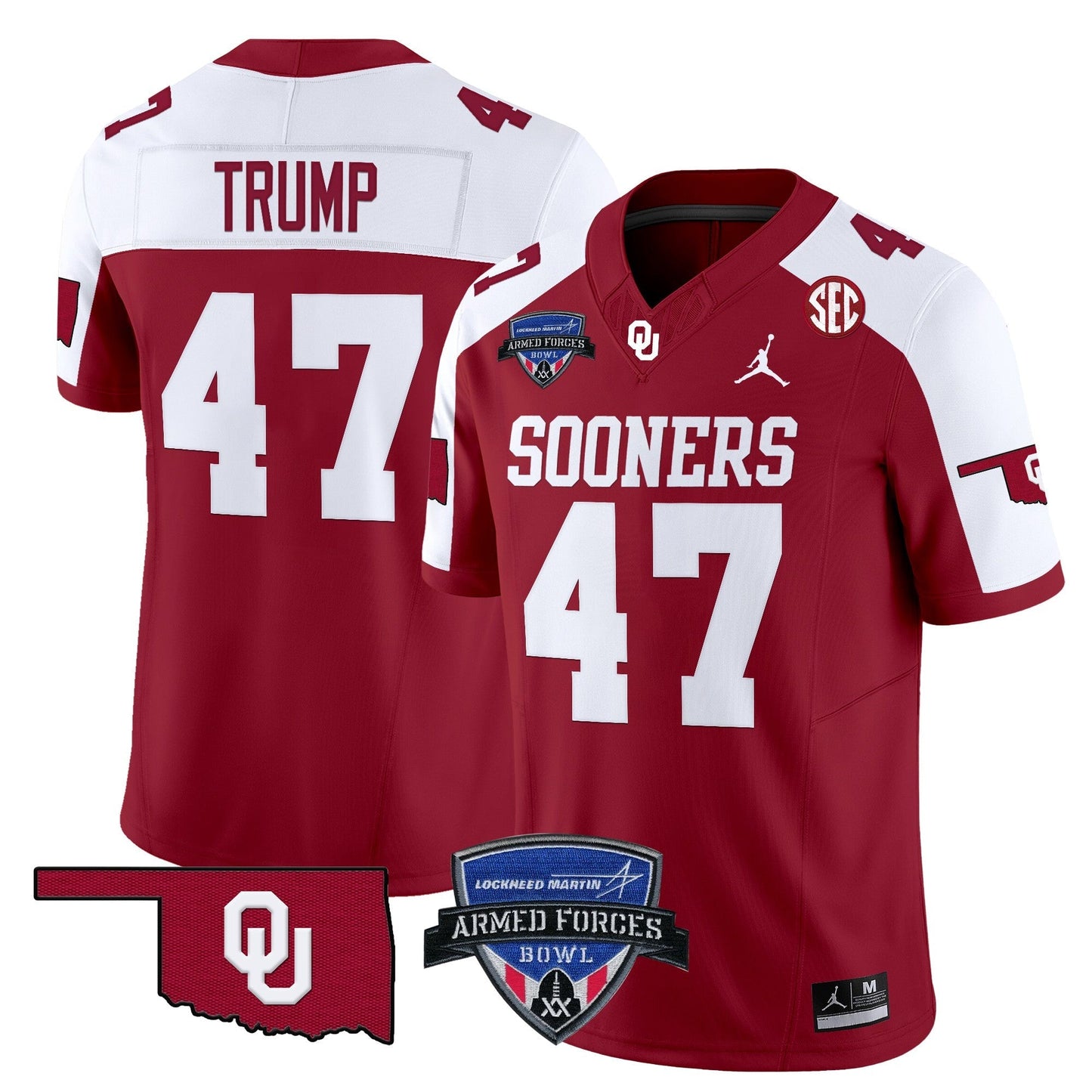 OU 2025 Armed Forces Bowl Patch Vapor Limited Jersey - All Stitched