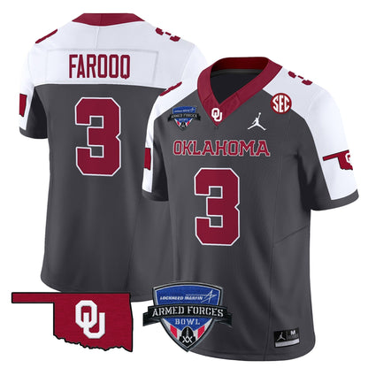 OU 2025 Armed Forces Bowl Patch Vapor Limited Jersey - All Stitched